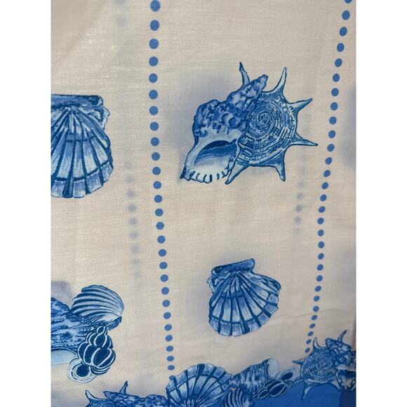 Celina Moon Long Sleeve Bell Print Midi Dress Sky Blue Size Large - Picture 10 of 13